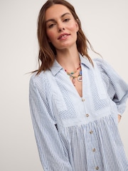 Monsoon Callie Stripe Midi Shirt Dress - 圖片 3/4