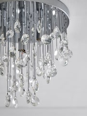 Chrome Izzie 4 Light Flush Ceiling Light - Image 3 of 9