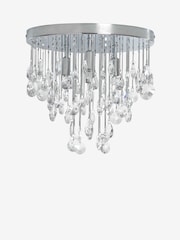 Chrome Izzie 4 Light Flush Ceiling Light - Image 5 of 9