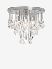 Chrome Izzie 4 Light Flush Ceiling Light - Image 7 of 9
