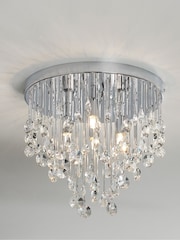 Chrome Izzie 4 Light Flush Ceiling Light - Image 8 of 9