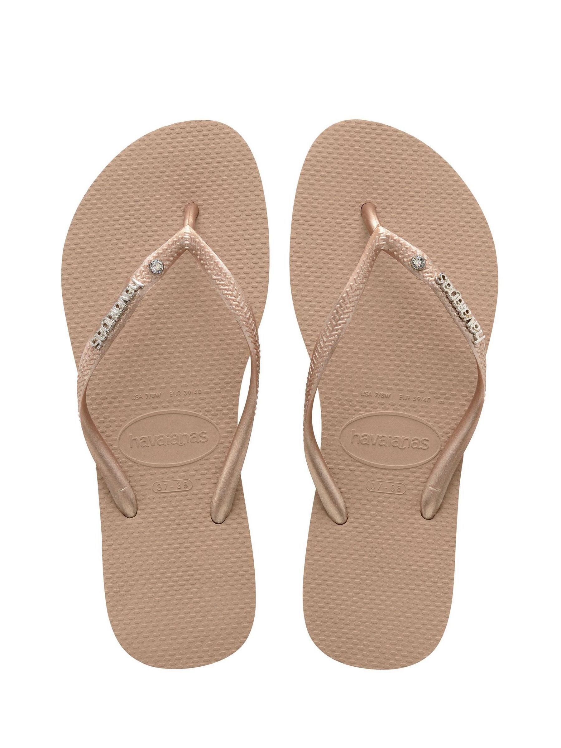 Buy Havaianas Slim Metal Logo Crystal Flip Flops from Next Luxembourg