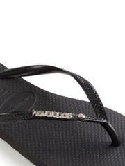 Havaianas Slim Metal Logo & Crystal Flip Flops - Image 4 of 5