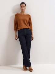 Phase Eight Brown Cristine Knit Jumper - Image 4 of 7
