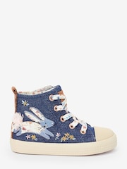 Denim Bunny Standard Fit (F) High Top Trainers - Image 1 of 4