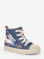 Denim Bunny Standard Fit (F) High Top Trainers - Image 2 of 4