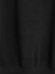 Black Cotton Premium Zip Neck Jumper - Image 5 of 6