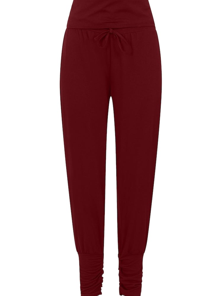 HotSquash Brown Roll Top Harem Yoga Trousers - Image 3 of 3 HotSquash Brown Roll Top Harem Yoga Trousers - Image 3 of 3