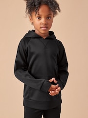 Schwarz - Leichter Sport-Fußball-Hoodie (3–16 J.) - Bild 1 von 6