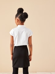 White Touch Fastening Cotton Rich Stretch Short Sleeve School Shirt (3-17yrs) - Image 2 of 9