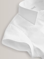 White Touch Fastening Cotton Rich Stretch Short Sleeve School Shirt (3-17yrs) - Image 7 of 9