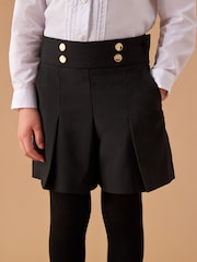 Black High Waisted School Shorts (3-16yrs) - Image 2 of 6