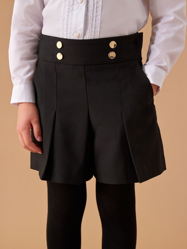 Black High Waisted School Shorts (3-16yrs) - Image 2 of 6
