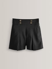 Black High Waisted School Shorts (3-16yrs) - Image 4 of 6