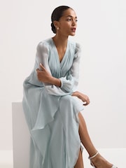 Phase Eight Blue Sylvie Maxi Dress - Image 6 of 9