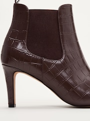 Phase Eight Brown Leather Ankle Boots - Image 6 of 6
