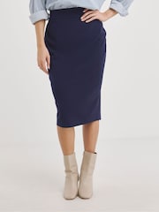 JD Williams Blue Magisculpt Midi Pencil Skirt - Image 1 of 4