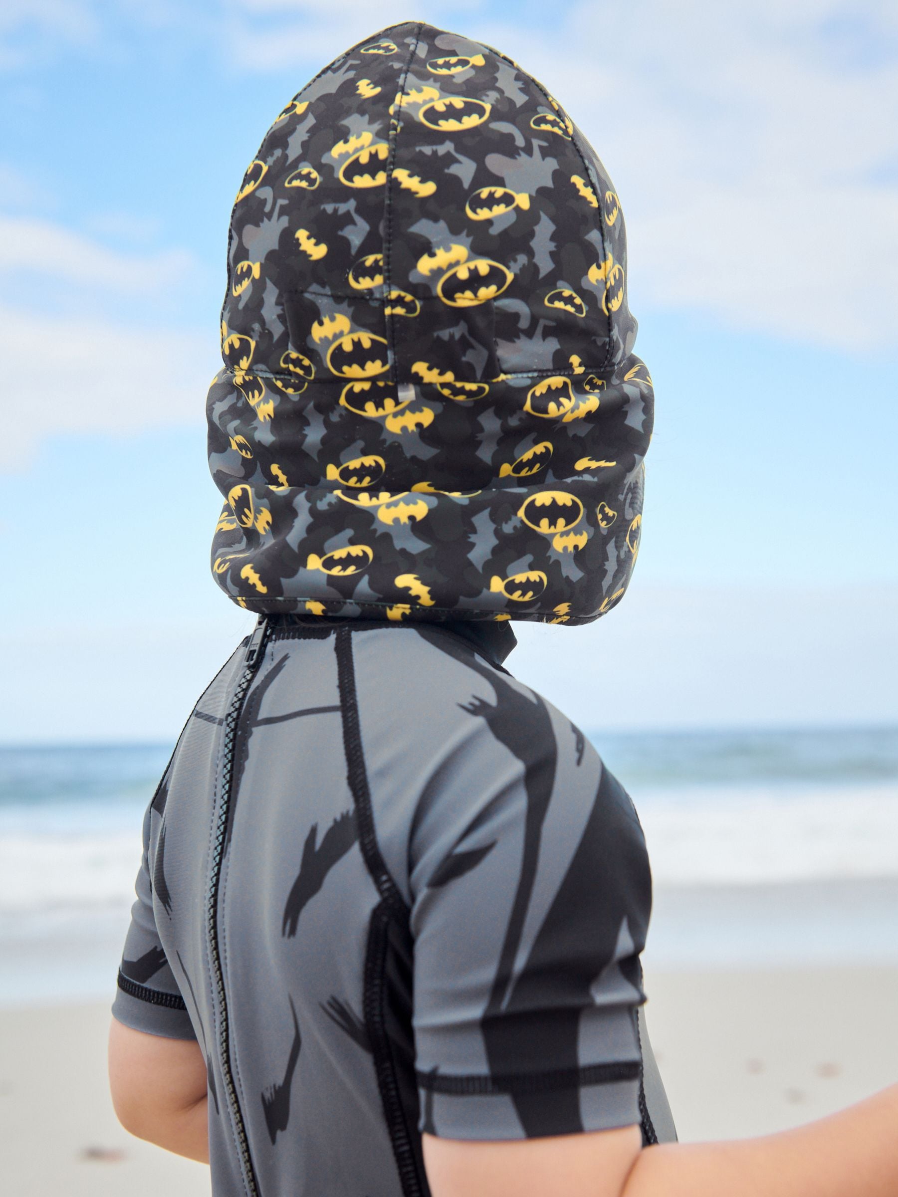 Buy Batman Black Legionnaire Swim Hat 3mths 10yrs from Next Canada
