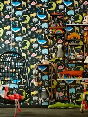 Scion Black Animal Magic Children's Wallpaper - Image 2 of 2