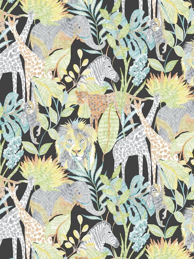 Harlequin Green Into The Wild Childrens 10.05M Wallpaper - Image 1 of 3