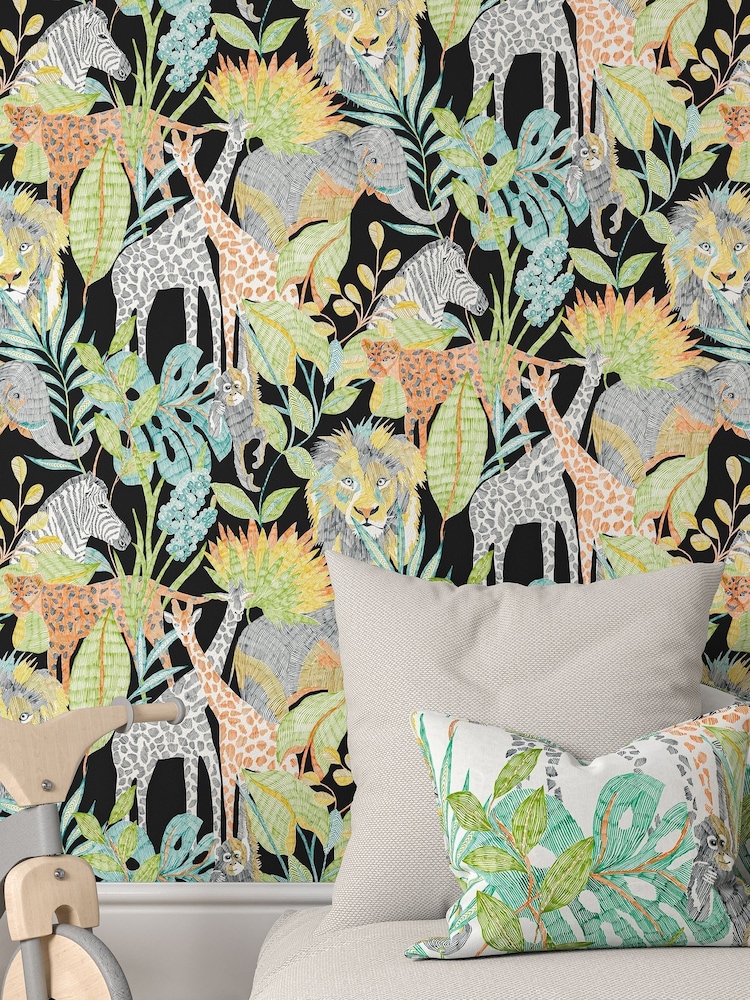 Harlequin Green Into The Wild Childrens 10.05M Wallpaper - Image 3 of 3
