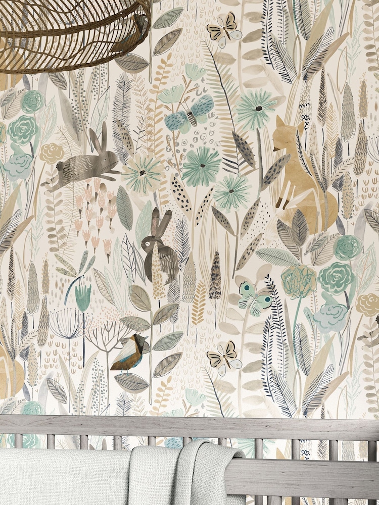 Harlequin Green Hide & Seek Children's 10.05M Wallpaper - Image 1 of 3
