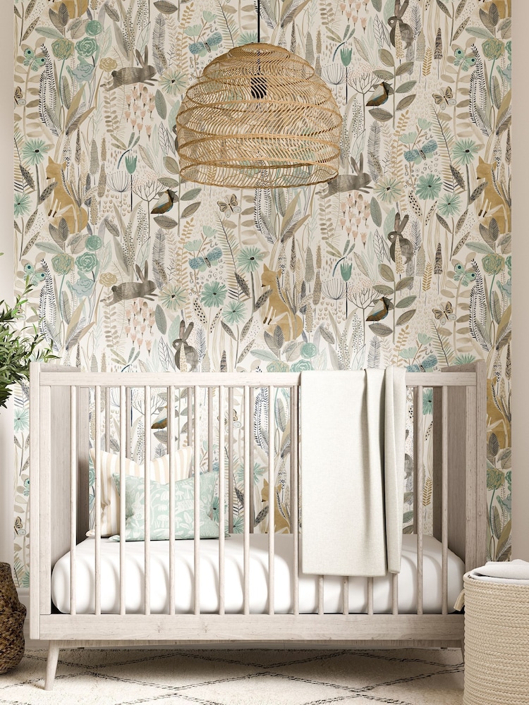 Harlequin Green Hide & Seek Children's 10.05M Wallpaper - Image 2 of 3