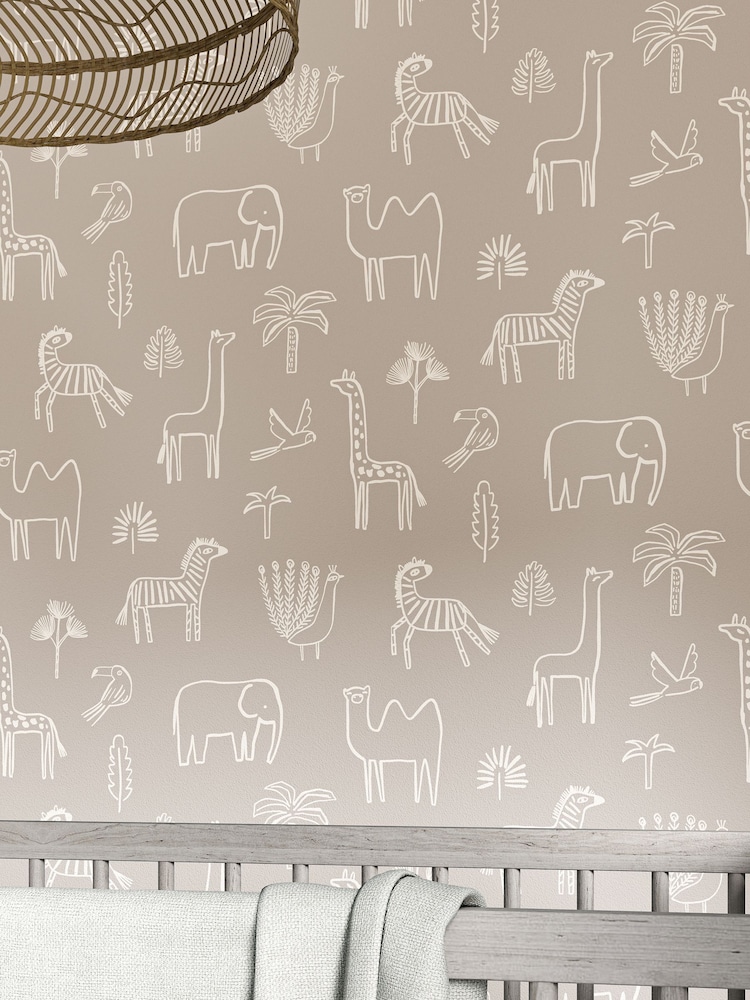 Harlequin Natural Funky Jungle Childrens 10.05M Wallpaper - Image 2 of 3