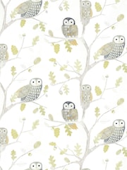 Harlequin Green Little Owls Children's 10.05M Wallpaper - Image 3 of 3