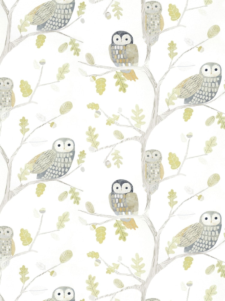 Harlequin Green Little Owls Children's 10.05M Wallpaper - Image 3 of 3