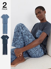 Simply Be Blue Value Animal Pyjamas 2PK - Image 1 of 5
