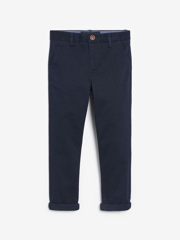 Bleumarin albastru - Pantaloni chino stretch (3-17ani) - Image 1 of 3