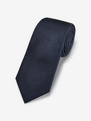 Joules Navy Silk Tie - Image 1 of 3