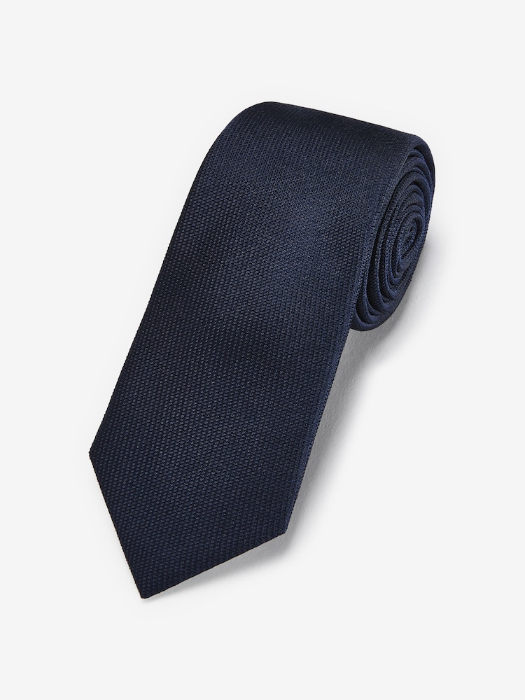 Joules Navy Silk Tie - Image 1 of 3