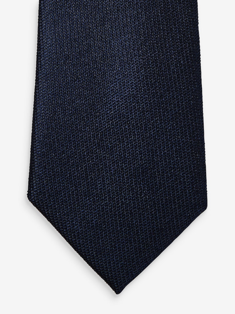 Joules Navy Silk Tie - Image 2 of 3