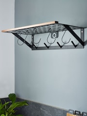 Black Bronx Wall Hanging Kitchen Pan Shelf - Image 2 of 3