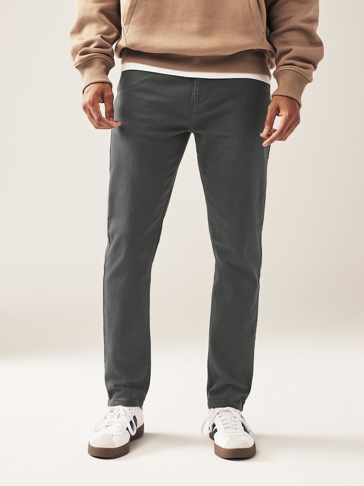 Charcoal Slim Fit Forever Colour Classic Stretch Jeans - Image 1 of 11