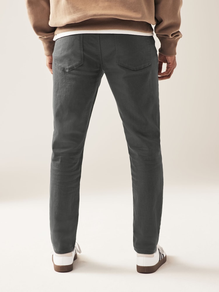 Charcoal Slim Fit Forever Colour Classic Stretch Jeans - Image 5 of 11