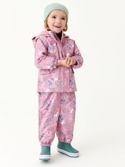 Pink Unicorn Waterproof Printed Coat (6mths-7yrs) - Image 1 of 8