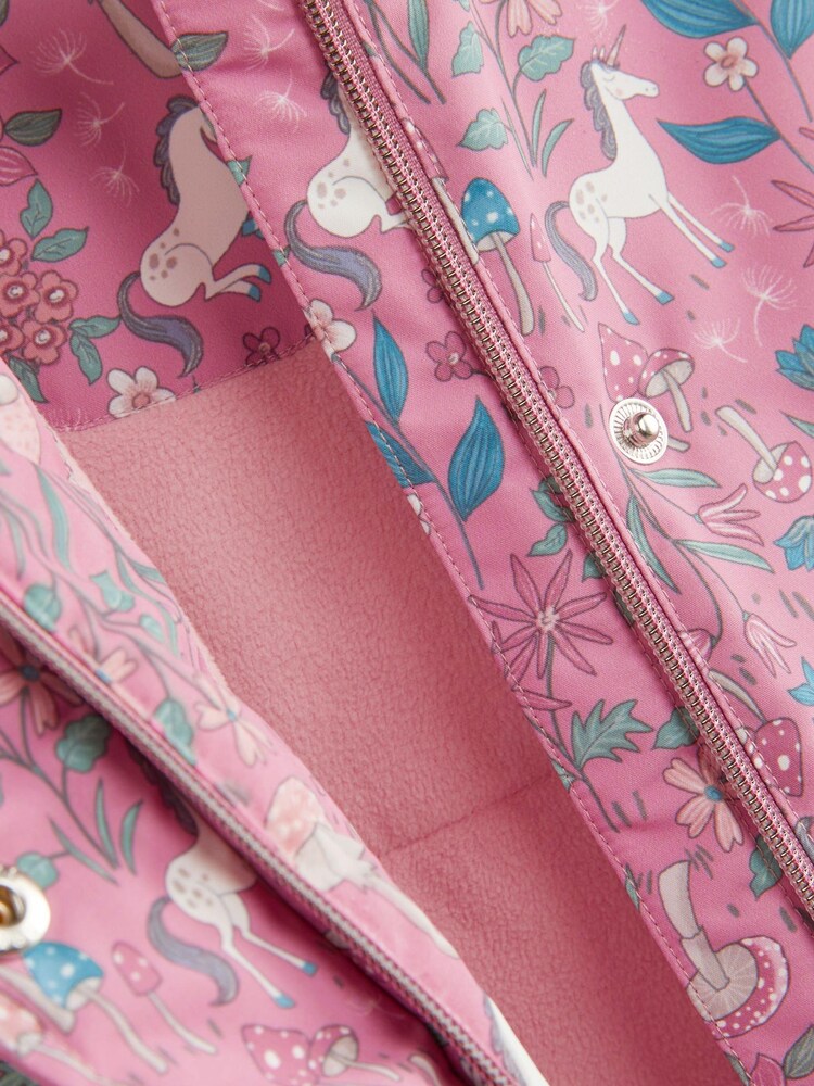 Pink Unicorn Waterproof Printed Coat (6mths-7yrs) - Image 7 of 8