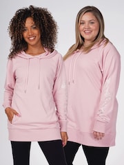 Pineapple Pink Womens Longline Hoodie - Image 1 of 6