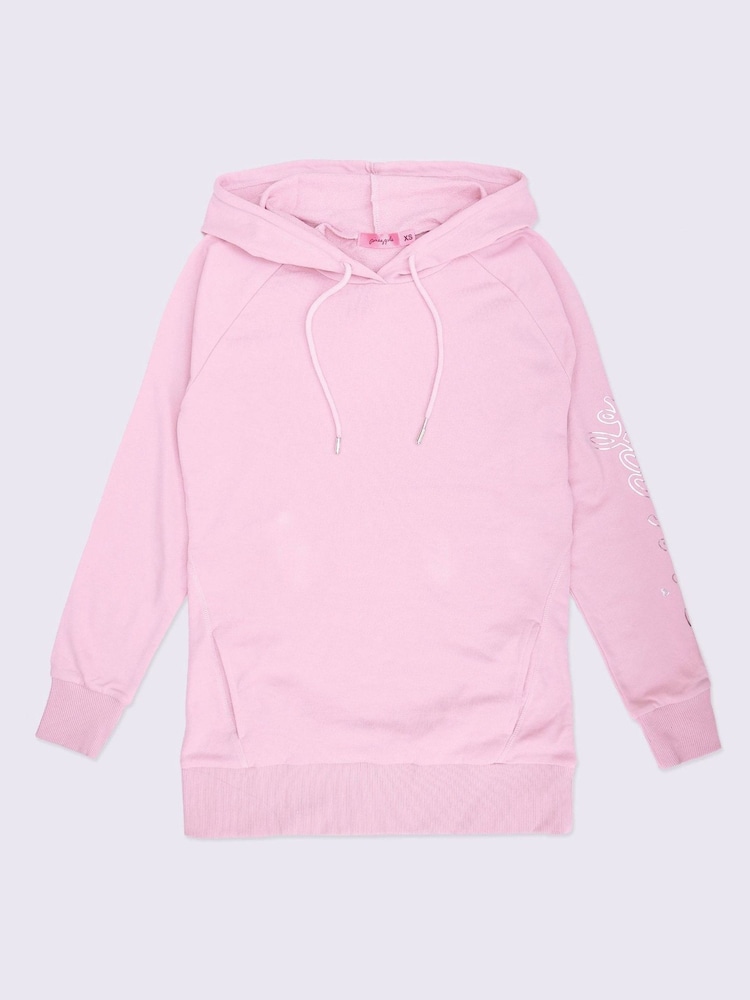 Pineapple Pink Womens Longline Hoodie - Image 6 of 6