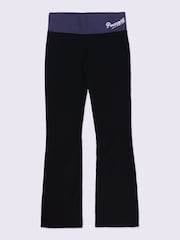 Pineapple Black Womens Contrast Band Bootcut Jersey Trousers - Image 5 of 5