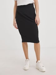 JD Williams Black Magisculpt Midi Pencil Skirt - Image 1 of 4