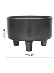 Ivyline Slate Grey Garden Pisa Bowl - Image 4 of 4