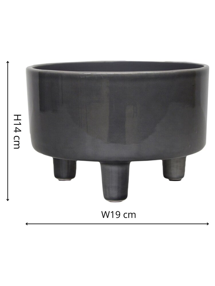 Ivyline Slate Grey Garden Pisa Bowl - Image 4 of 4