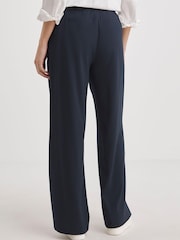 JD Williams Blue Deep Pleated Wide Leg Trousers - Image 3 of 4