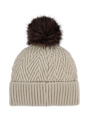 Grädde - Abercrombie & Fitch Pom Beanie & Gloves Set - Bild 2 av 3