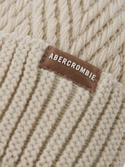 Grädde - Abercrombie & Fitch Pom Beanie & Gloves Set - Bild 3 av 3