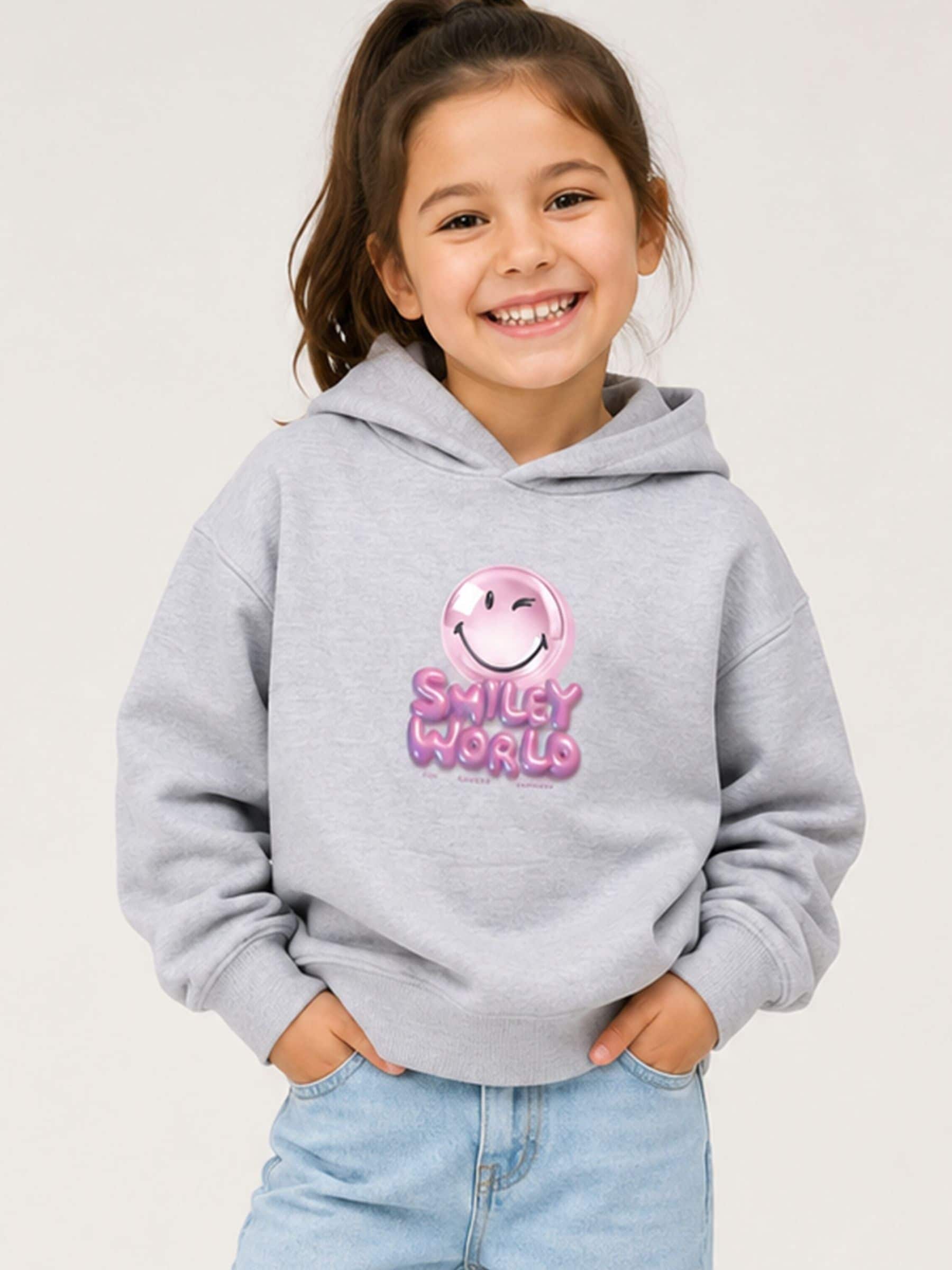 Buy Brand Threads Grey Hoodie with Iconic Face Print from the Next